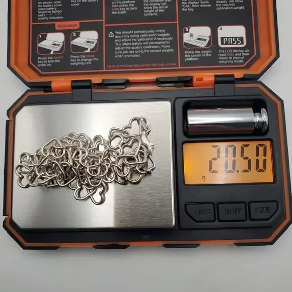 Milor Italy 925 Sterling Silver Open Heart Links 18” Necklace 20.5 Grams - Picture 8 of 8